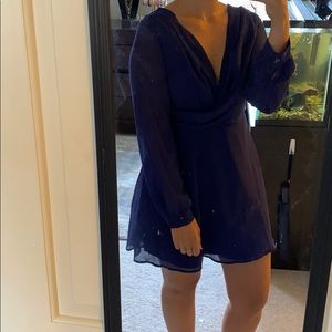 One love clothing LA blue long sleeve dress